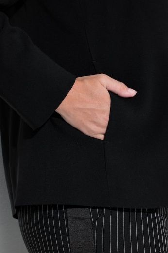 Plus size veliki brojevi Jakna A kroja s kragnom i gumbima za punije