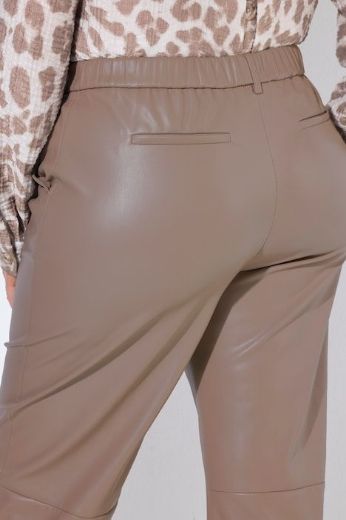 Plus size veliki brojevi Hlače ravnih nogavica  imitacije kože za punije