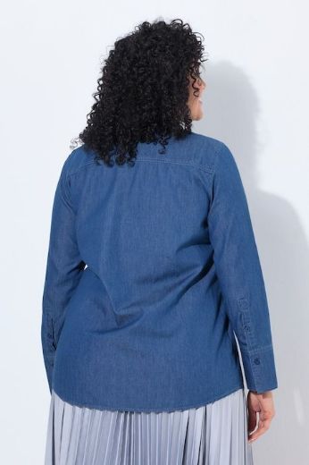 Plus size veliki brojevi Bluza dugih rukava s kragnom za punije