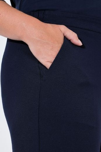 Plus size veliki brojevi Hlače širokih nogavica ravnog kroja od rastezljive viskoze za punije