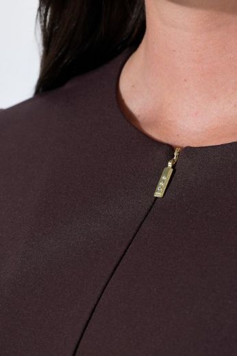 Plus size veliki brojevi Haljina midi 3/4 rukava okruglog izreza s patentnim džepovima za punije