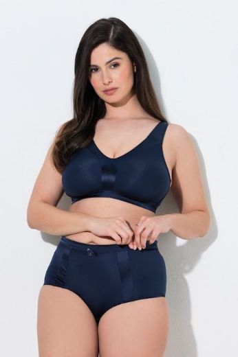 Plus size veliki brojevi Gaćice hipster s ukrasnim satenskim prugama za punije