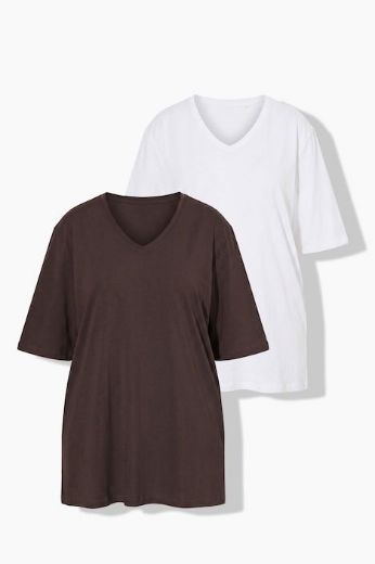 Plus size veliki brojevi Majica kratkih rukava 2 u paketu za punije