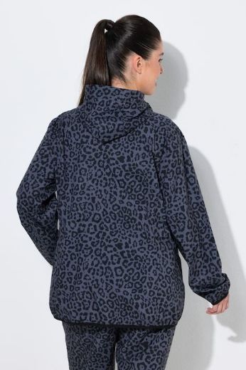 Plus size veliki brojevi Jakna vodootporna sa leopard uzorkom i kapuljačom za punije