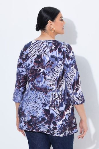 Plus size veliki brojevi Majica 3/4 rukava A kroja s ukrasnim kamenčićima za punije