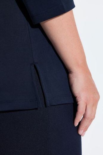 Plus size veliki brojevi Majica 3/4 rukava lađa izreza s ukrasnim kamenčićima za punije