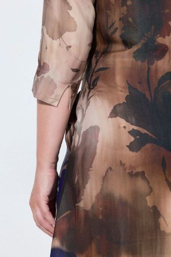 Plus size veliki brojevi Haljina maxi  3/4 rukava V izreza za punije