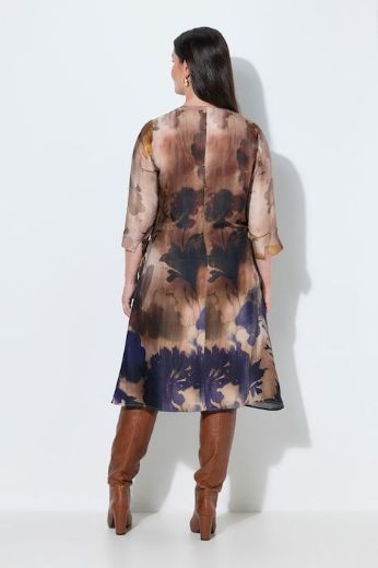 Plus size veliki brojevi Haljina maxi  3/4 rukava V izreza za punije