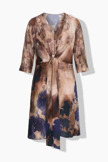 Plus size veliki brojevi Haljina maxi  3/4 rukava V izreza za punije