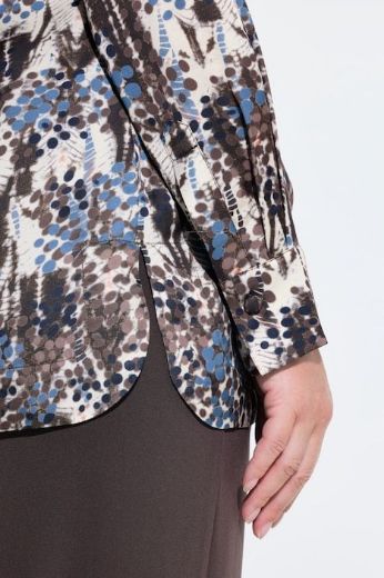 Plus size veliki brojevi Bluza satenska dugih rukava A kroja V izreza za punije