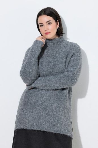 Plus size veliki brojevi Pulover dugih rukava s povišenim ovratnikom za punije