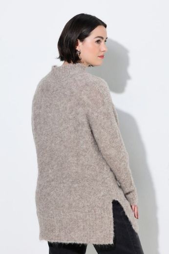 Plus size veliki brojevi Pulover dugih rukava s povišenim ovratnikom za punije