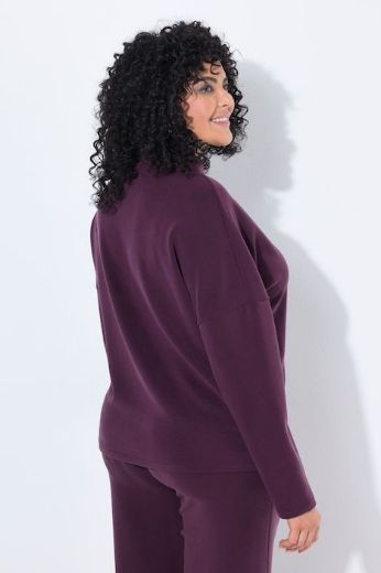Plus size veliki brojevi Majica dugih rukava širokog kroja s povišenim ovratnikom za punije