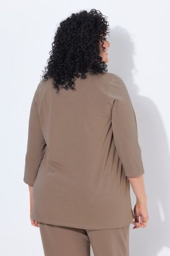Plus size veliki brojevi Majica 3/4 rukava A kroja okruglog izreza za punije