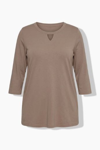 Plus size veliki brojevi Majica 3/4 rukava A kroja okruglog izreza za punije