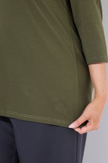 Plus size veliki brojevi Majica 3/4 rukava A kroja okruglog izreza za punije
