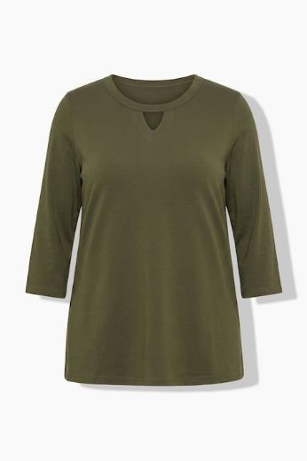 Plus size veliki brojevi Majica 3/4 rukava A kroja okruglog izreza za punije