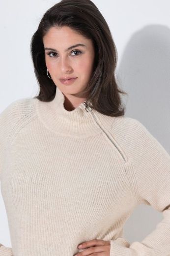 Plus size veliki brojevi Haljina dugih rukava s povišenim ovratnikom za punije
