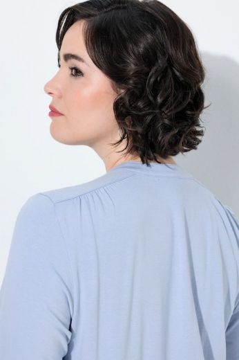 Plus size veliki brojevi Majica dugih rukava s gumbima na izrezu za punije