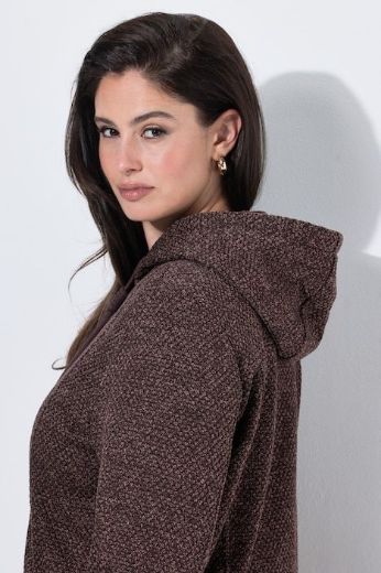 Plus size veliki brojevi Jakna od flisa dugih rukava s kapuljačom za punije