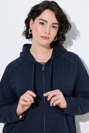 Plus size veliki brojevi Majica dugih rukava s kapuljačom i patentnim zatvaračem za punije