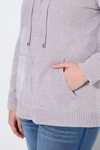 Plus size veliki brojevi Kardigan kraćeg modela s patentnim zatvaračem za punije