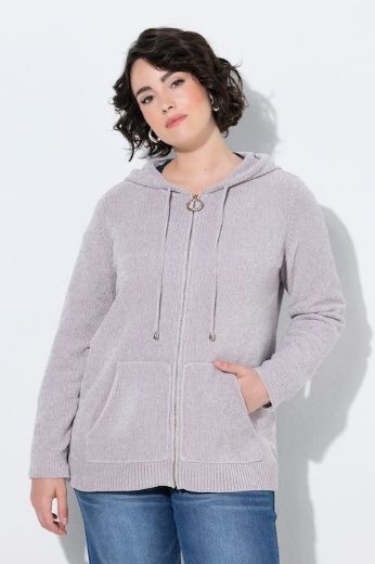 Plus size veliki brojevi Kardigan kraćeg modela s patentnim zatvaračem za punije