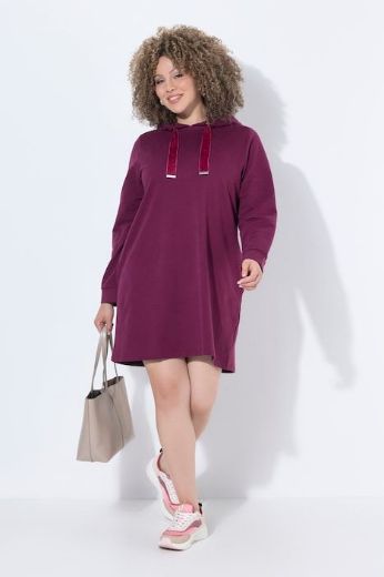 Plus size veliki brojevi Haljina dugih rukava s kapuljačom za punije