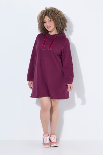 Plus size veliki brojevi Haljina dugih rukava s kapuljačom za punije