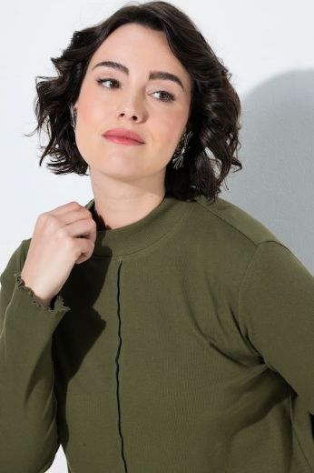 Plus size veliki brojevi Majica dugih rukava s povišenim ovratnikom za punije
