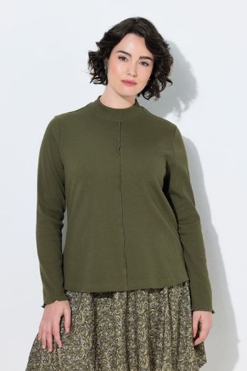Plus size veliki brojevi Majica dugih rukava s povišenim ovratnikom za punije