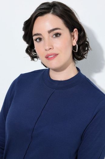Plus size veliki brojevi Majica dugih rukava s povišenim ovratnikom za punije