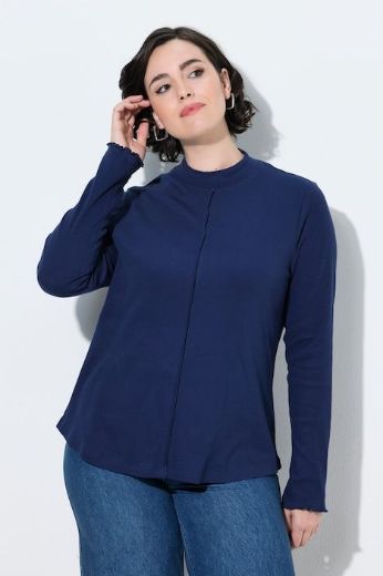 Plus size veliki brojevi Majica dugih rukava s povišenim ovratnikom za punije