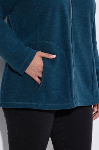Plus size veliki brojevi Jakna od flisa dugih rukava s povišenim ovratnikom za punije