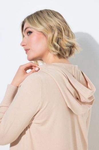 Plus size veliki brojevi Pletena midi haljina dugih rukava s kapuljačom za punije