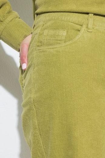 Plus size veliki brojevi Hlače od samta širokih ravnih nogavica s udobnim strukom za punije