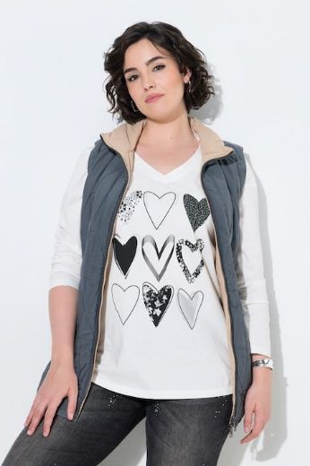 Plus size veliki brojevi Majica dugih rukava s motivom srca za punije