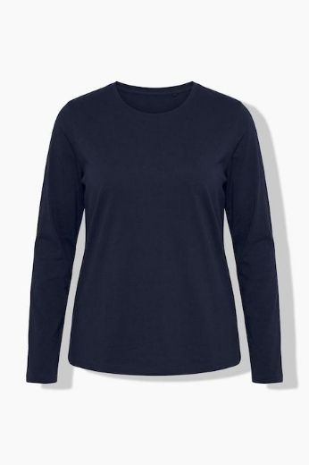 Plus size veliki brojevi Majica dugih rukava okruglog izreza s natpisom na leđima za punije
