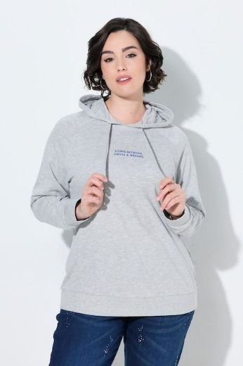Plus size veliki brojevi Majica dugih rukava s kapuljačom i printom na leđima za punije