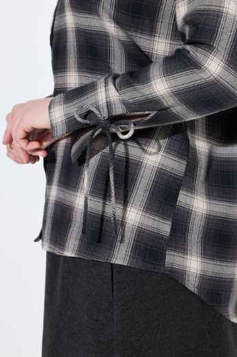 Plus size veliki brojevi Košulja karirana dugih rukava za punije