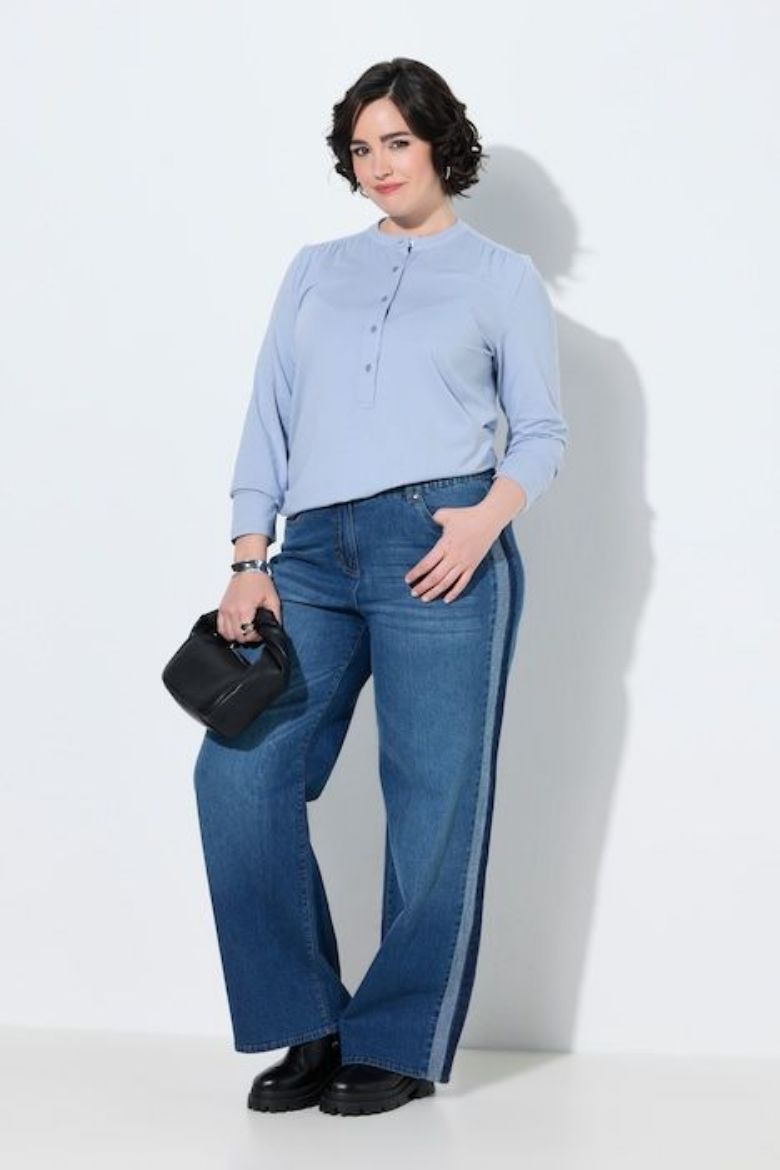 Plus size veliki brojevi Traperice ravnih nogavica za punije