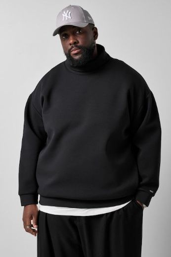 Plus size veliki brojevi Majica sportska dugih rukava šireg kroja s visokim ovratnikom i kapuljačom za punije