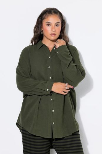 Plus size veliki brojevi Bluza na kopčanje za punije
