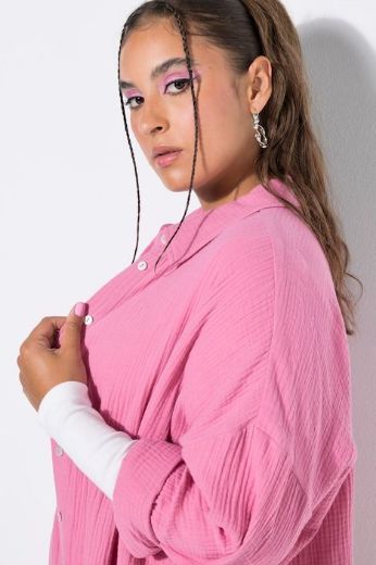Plus size veliki brojevi Bluza na kopčanje za punije