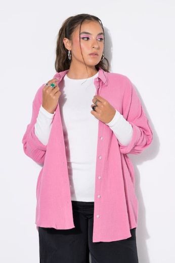 Plus size veliki brojevi Bluza na kopčanje za punije