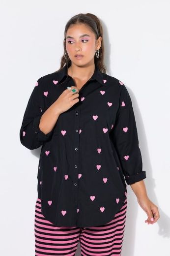 Plus size veliki brojevi Košulja dugih rukava s printom srca za punije