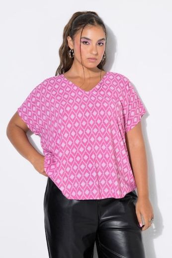 Plus size veliki brojevi Bluza kratkih rukava V ovratnika za punije