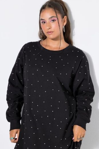 Plus size veliki brojevi Haljina dugih rukava šireg kroja za punije