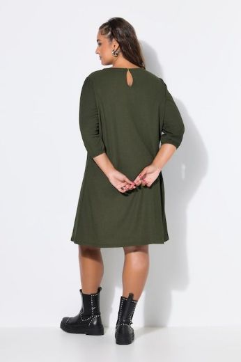 Plus size veliki brojevi Haljina 3/4 rukava A kroja za punije