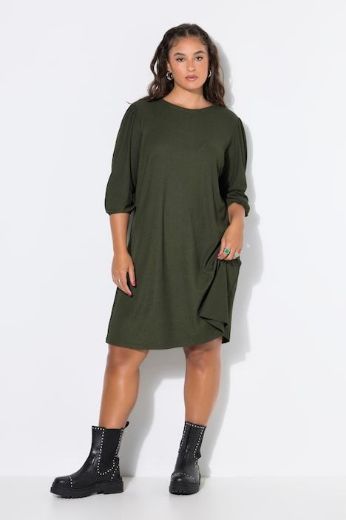 Plus size veliki brojevi Haljina 3/4 rukava A kroja za punije